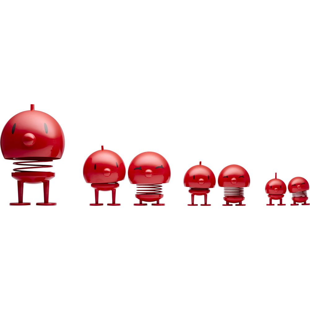 Diverse figure rosse con molle e gambe.