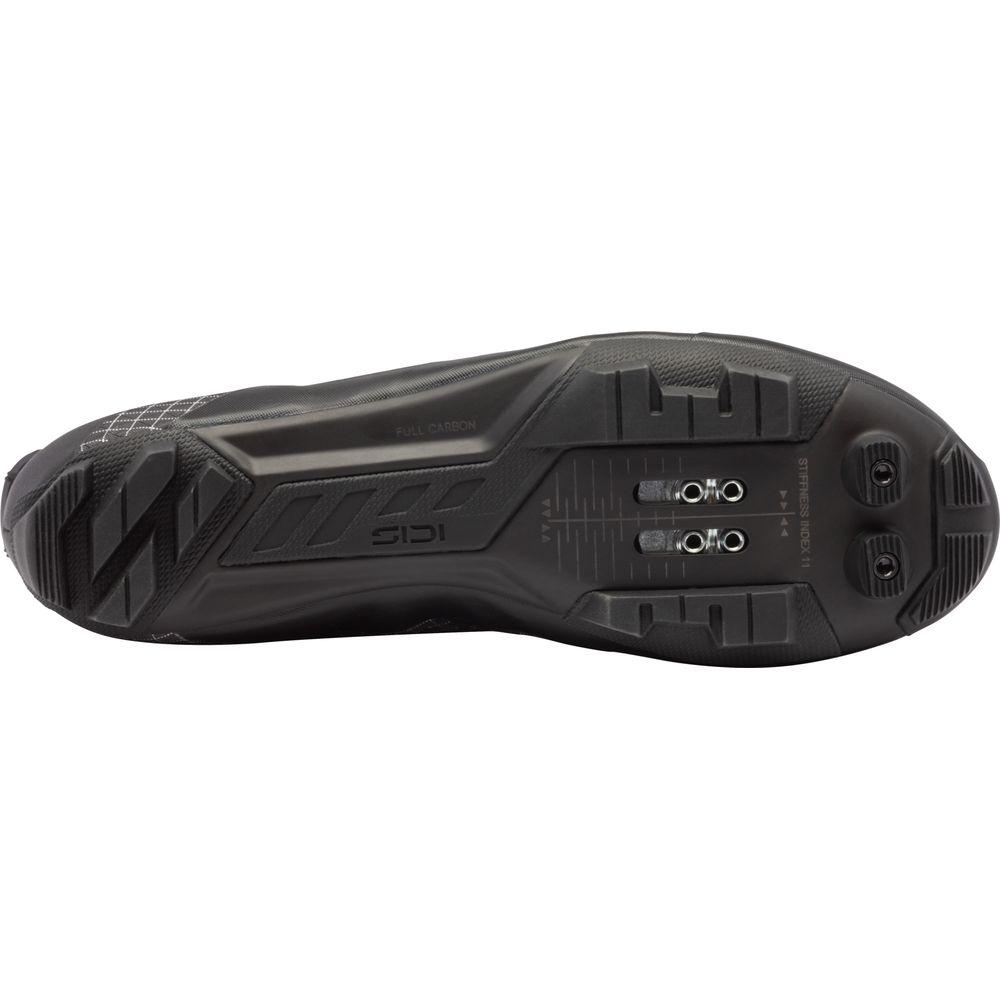 Schwarzer Fahrradschuh-Sohle mit SPD-Cleats, 