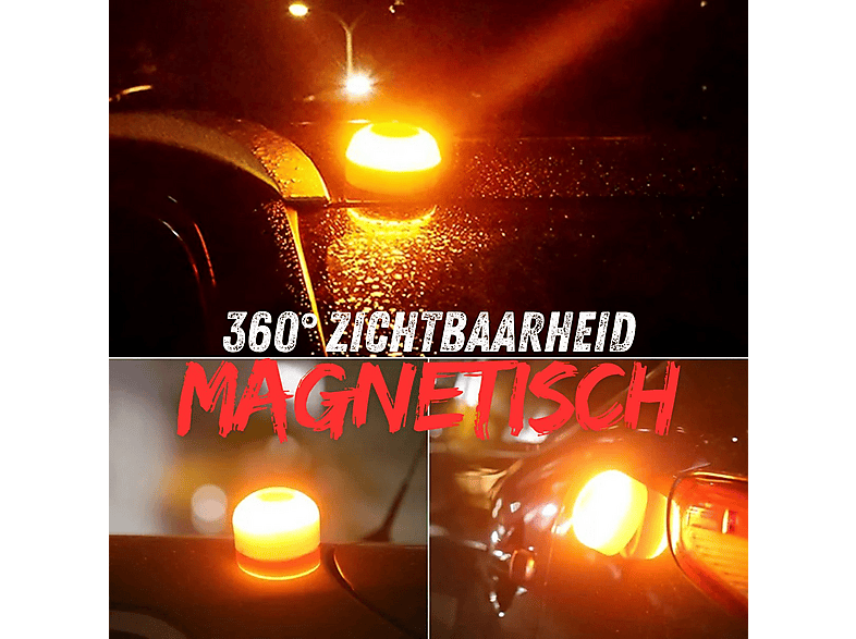 STAZA V16 Noodlamp Alarmlicht | Oranje - met Magneet - USB