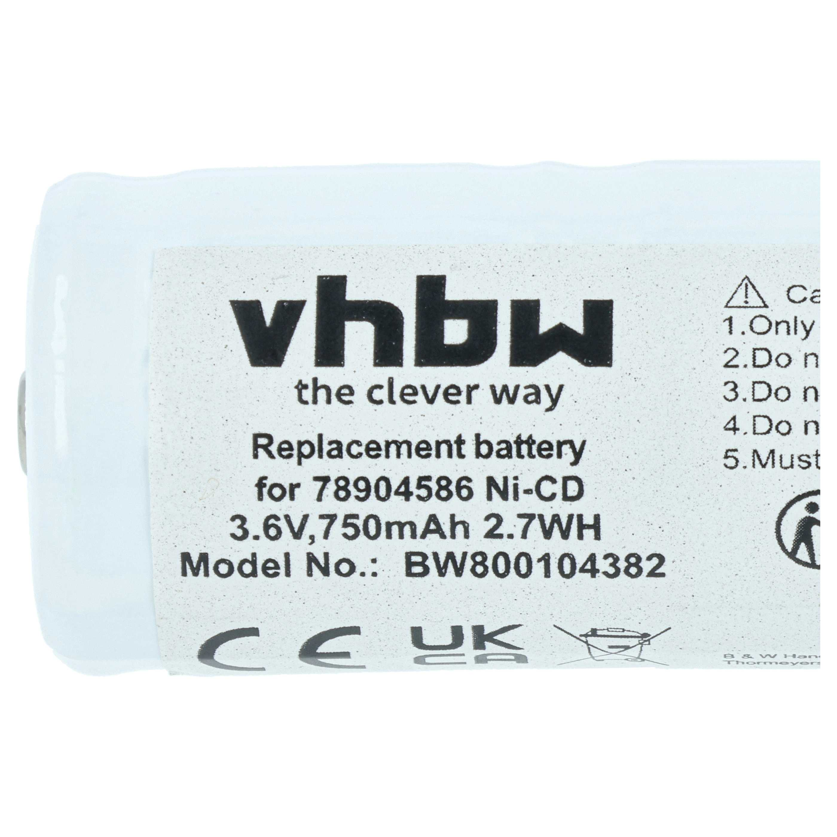vhbw Ersatzakku, 3.6V, 750mAh, Modell BW800104382.