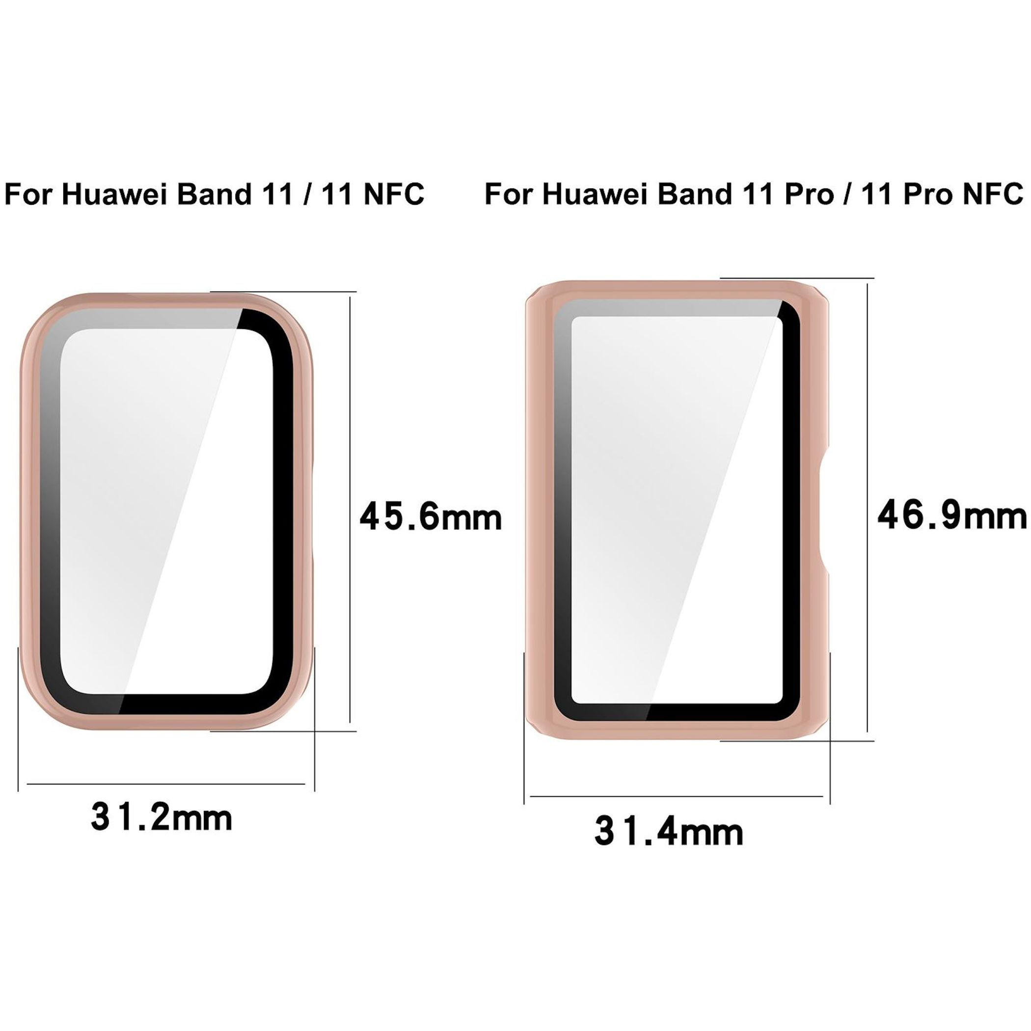 Zwei Schutzfolien für Huawei Band 11/11 NFC und 11 Pro/11 Pro NFC.