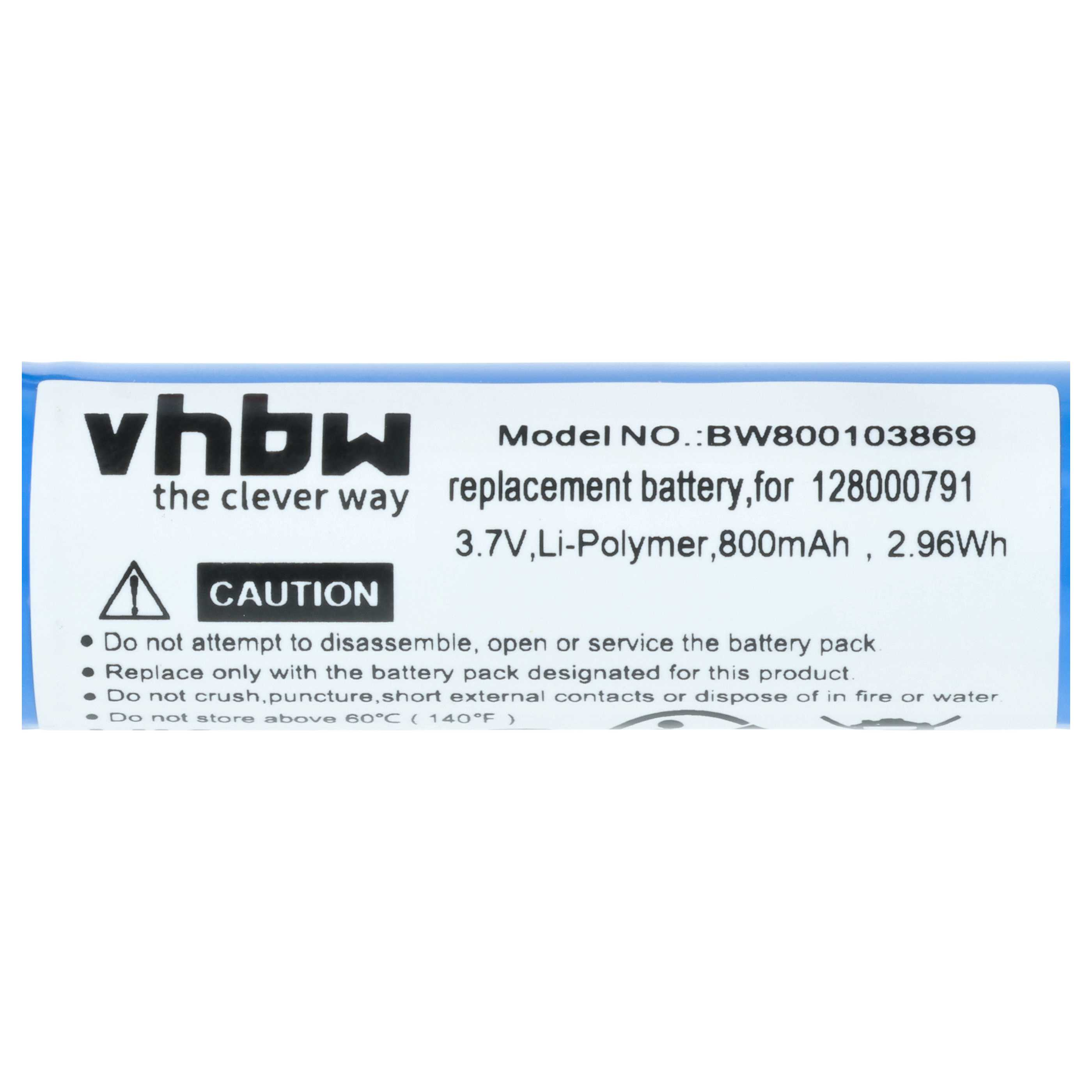 vhbw Ersatzakku, Modell BW800103869, 3,7V, 800mAh, Li-Polymer.