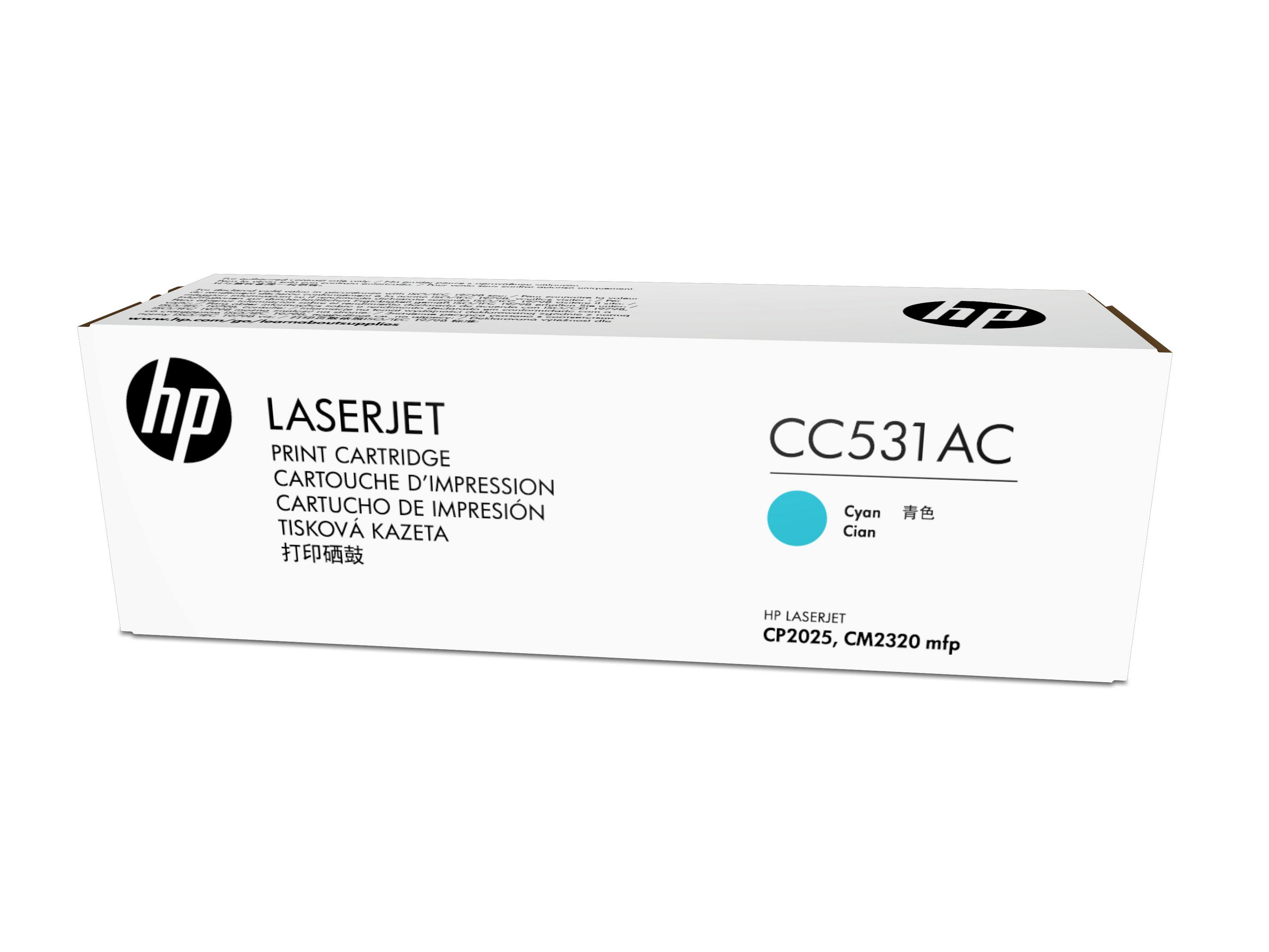 HP LaserJet CC531AC Camgöbeği toner kartuşu CP2025, CM2320 mfp.