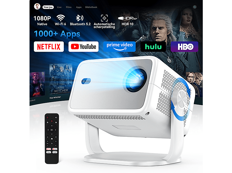 HUIDUN PT10 Beamer – Full-HD, 330 ANSI-Lumen