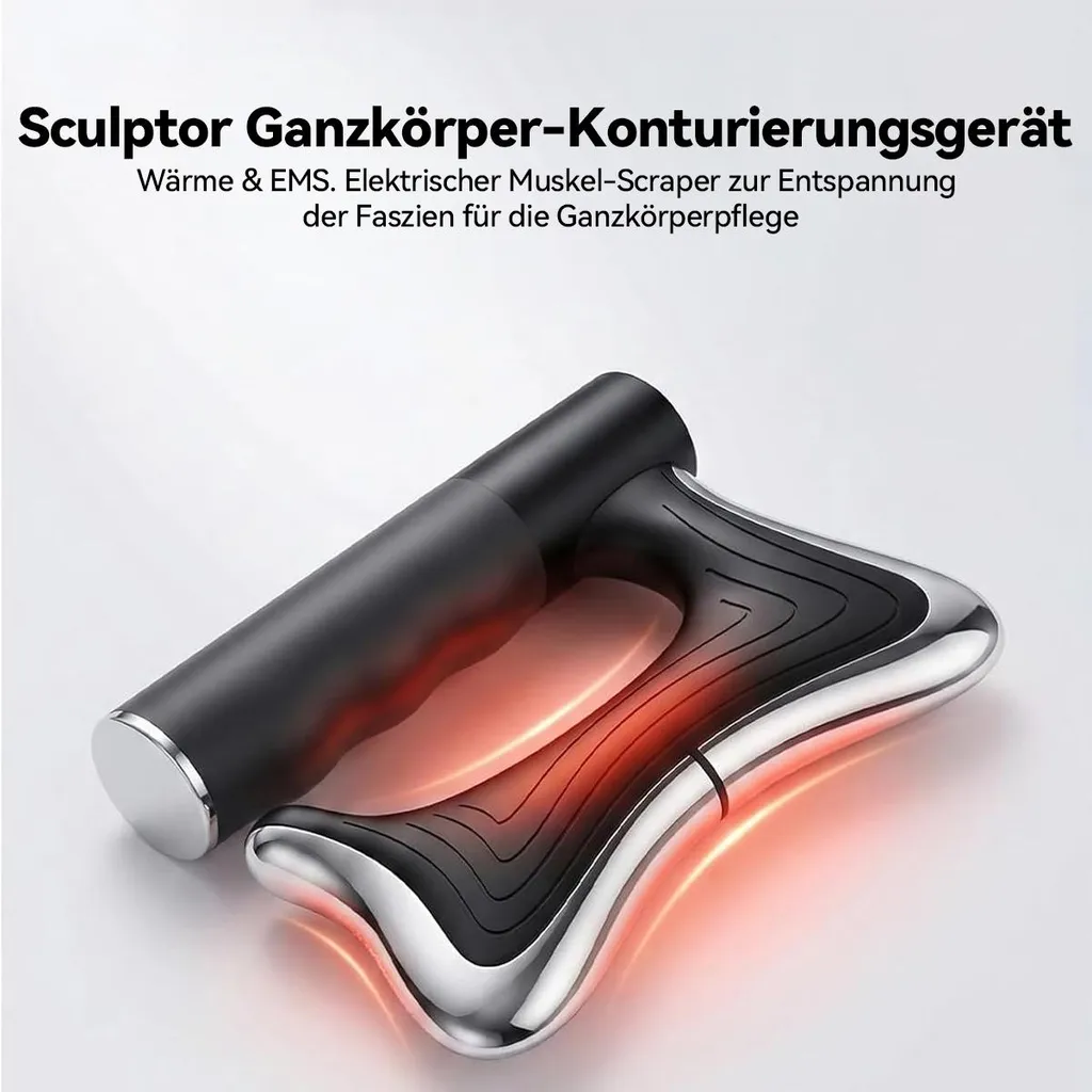Ein schwarzer und silberner Körperkonturierer mit roter Wärme-Glüheffekt.