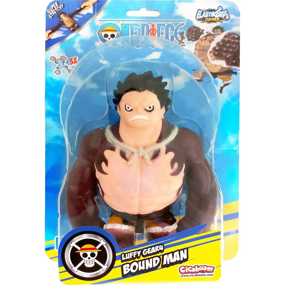Ein One Piece Gomu Gomu no Gear 4 Boundman Spielzeug in Verpackung.