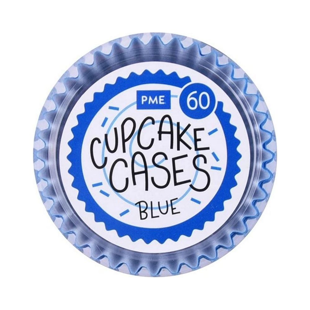 Blauer Cupcake-Hüllen-Pack, 60 Stück.