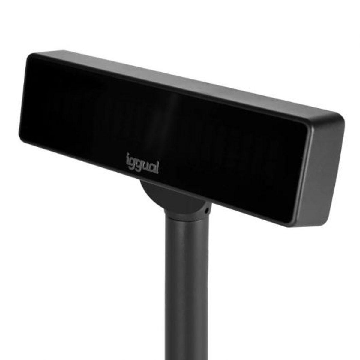 Un monitor negro y rectangular con el logo 