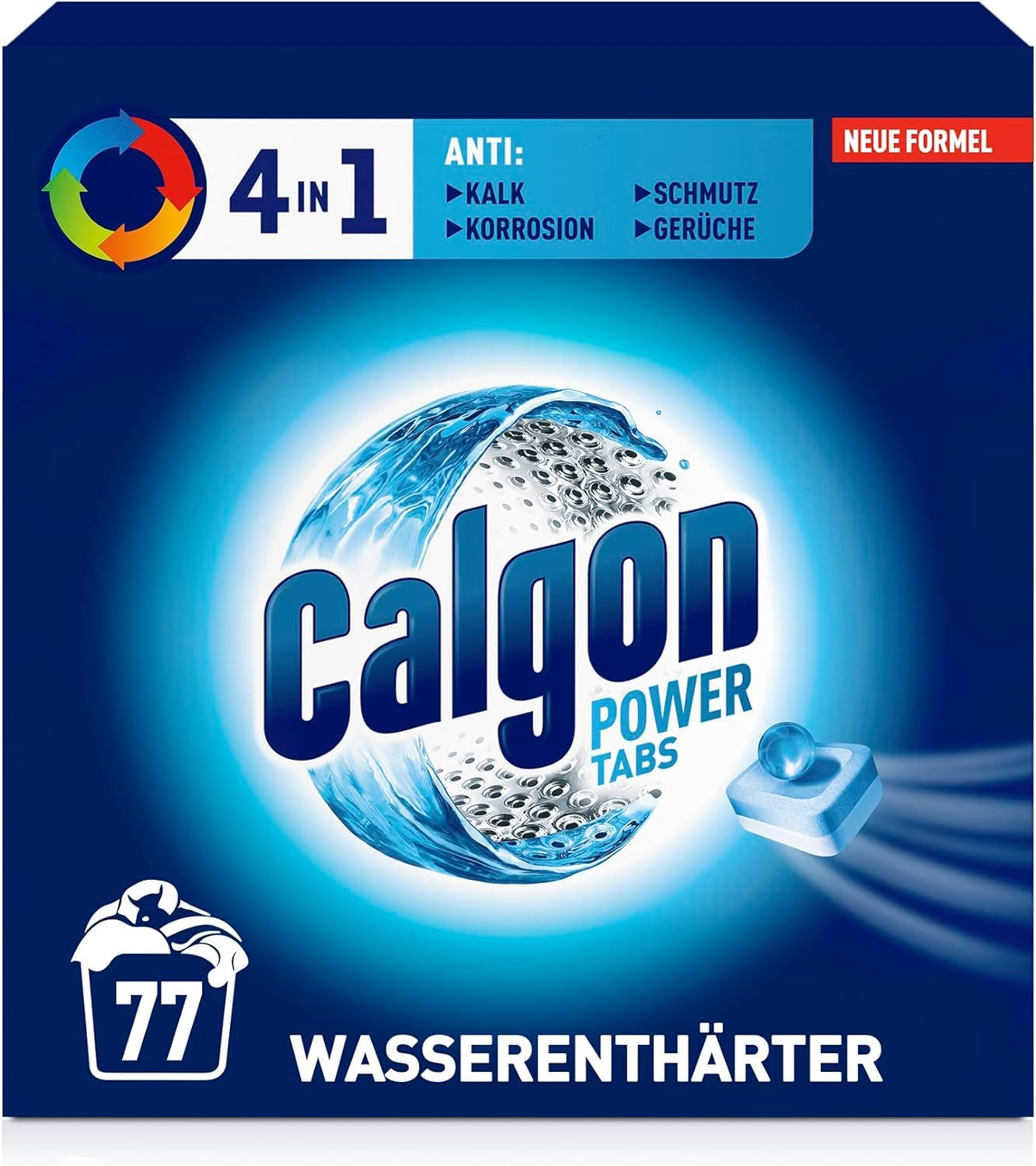 Calgon Power Tabs: 4in1 gegen Kalk, Korrosion, Schmutz & Gerüche.