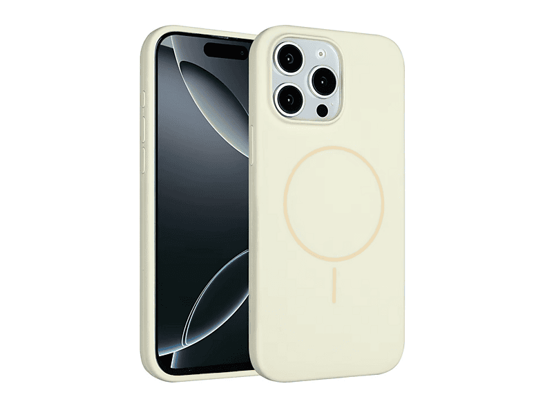 NEWFACE iPhone 14 Pro Max Uyumlu Kılıf Jully Magsafe Kapak Telefon Kılıfı Bej