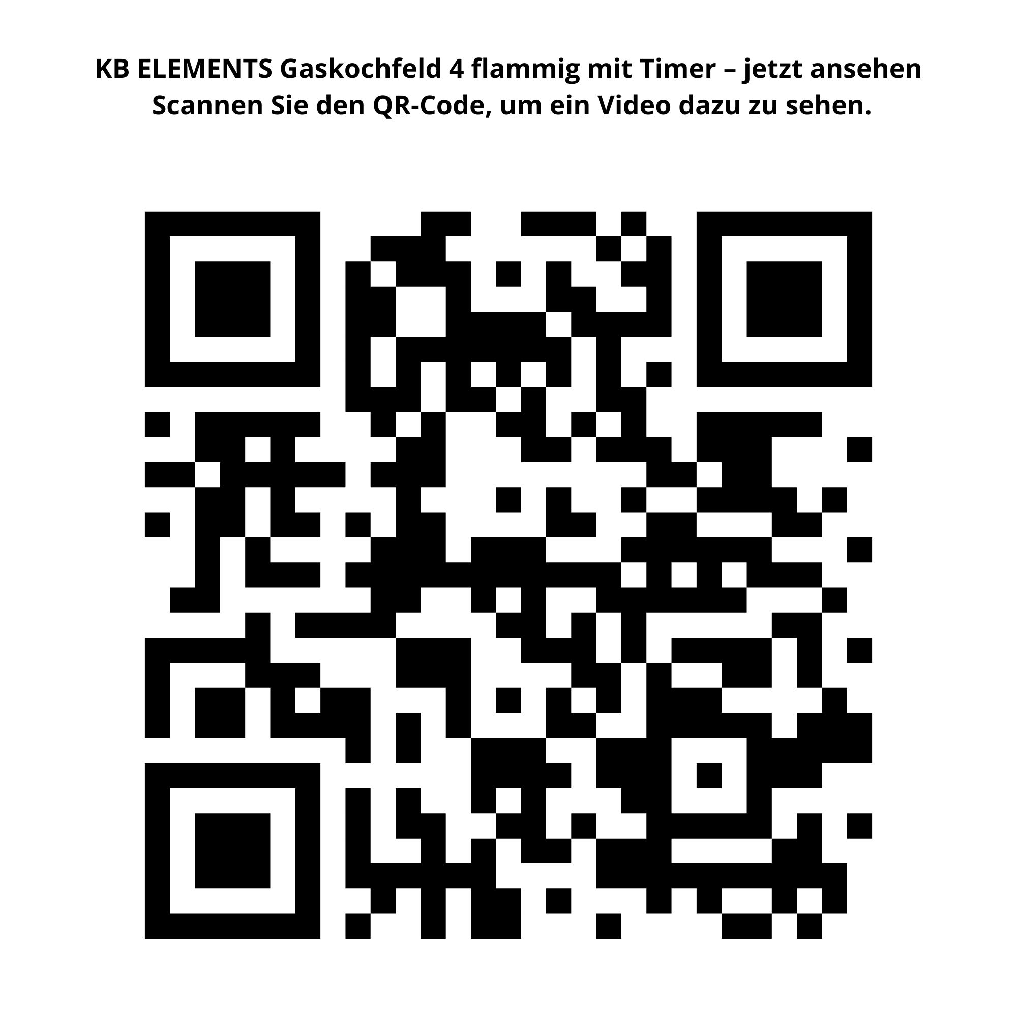 QR-Code für KB ELEMENTS Gaskochfeld mit Timer. Scannen Sie ihn für ein Video.