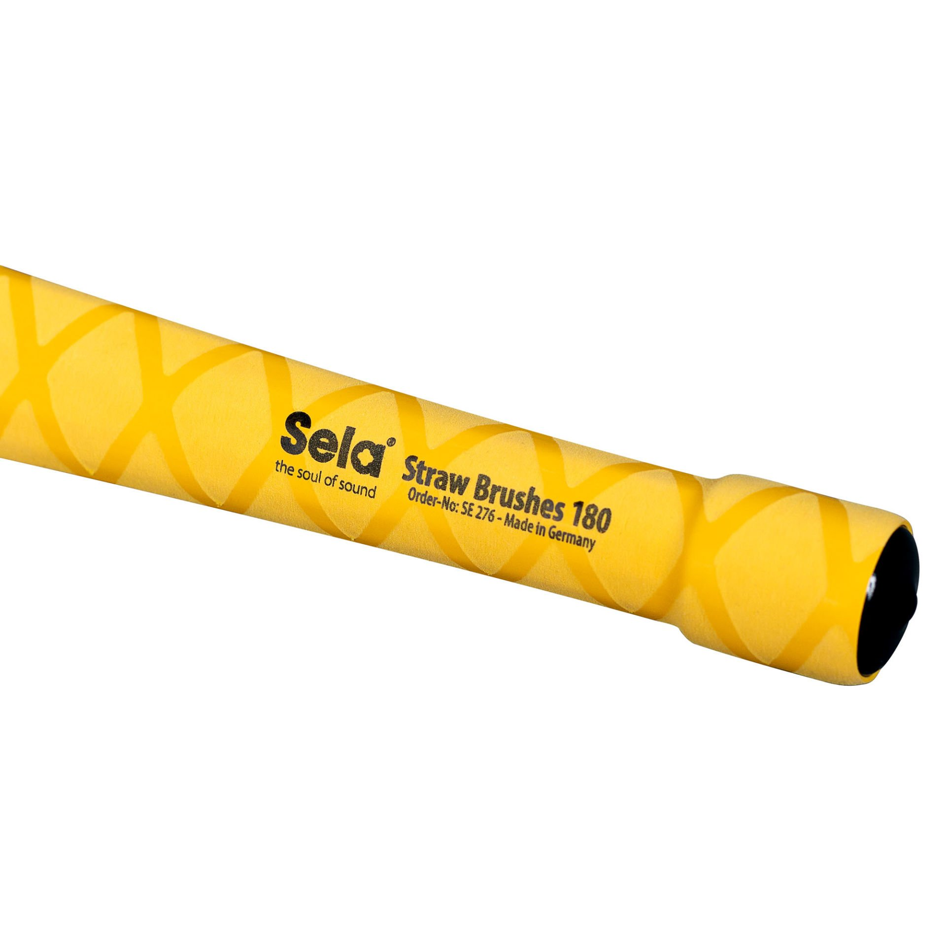 Siyah uçlu sarı Sela Straw Brushes 180, Almanya'da üretilmiştir.