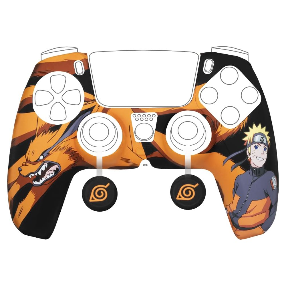 Un controller a tema Naruto, raffigurante la Volpe a Nove Code e lo stesso Naruto.