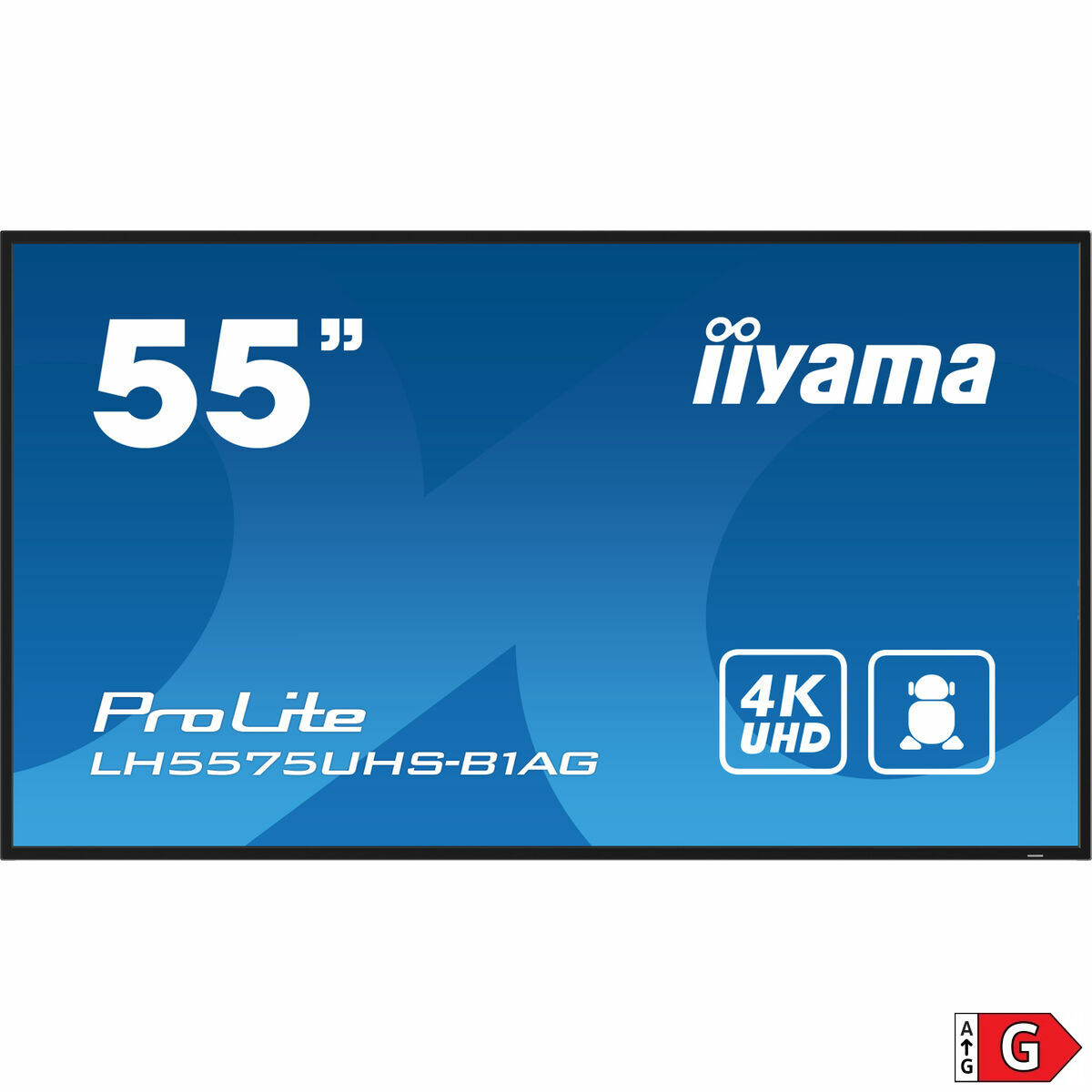Monitor iiyama ProLite 4K UHD de 55 pulgadas con clase de eficiencia energética G.
