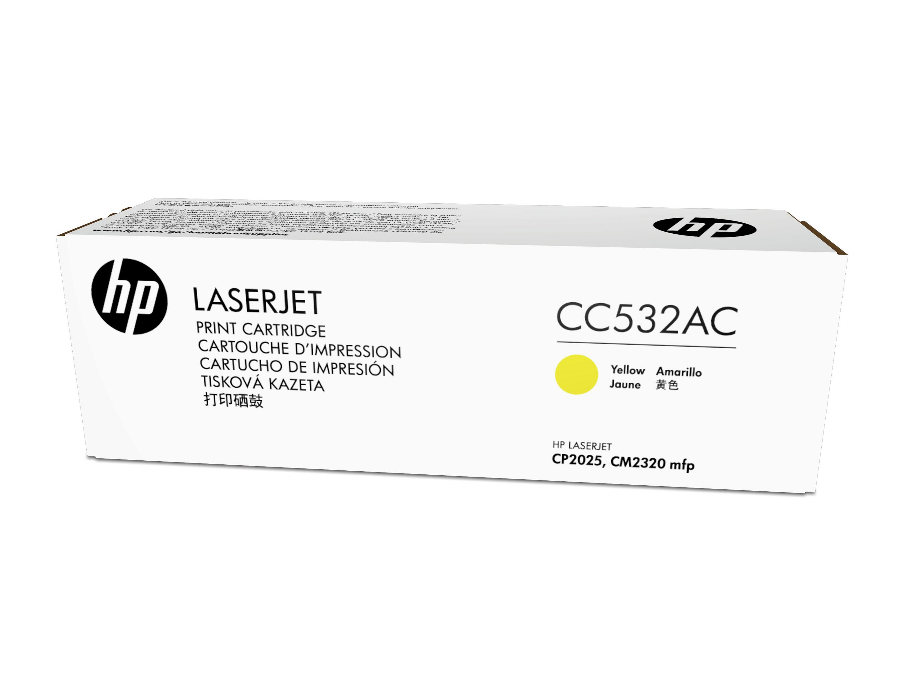 Sarı HP LaserJet CC532AC yazıcı kartuşu CP2025/CM2320 mfp için.