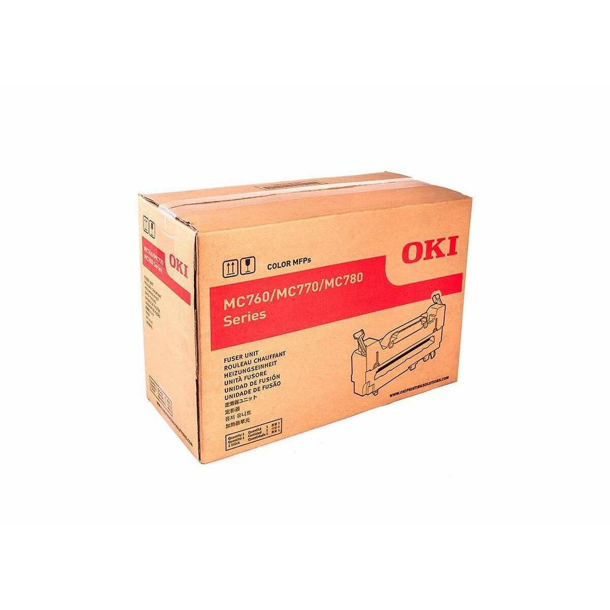 Scatola unità fusore OKI per serie MC760/MC770/MC780. Con immagine.