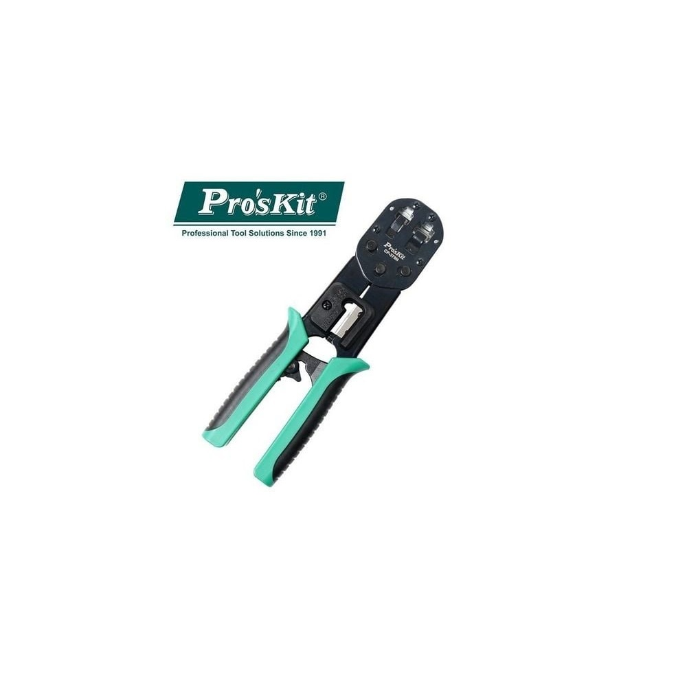 Pro's Kit logolu siyah ve yeşil kıvırma aleti.