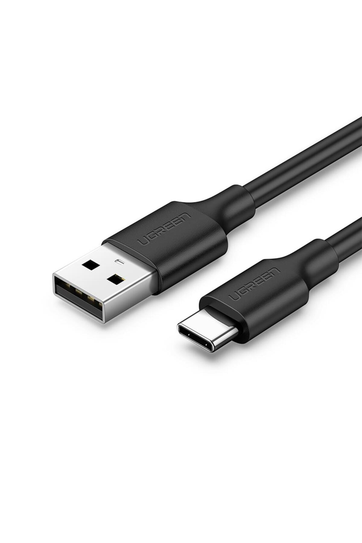 UGREEN USB-C - USB-A 3A QC 1 m 60116 Hızlı Şarj Kablosu Siyah