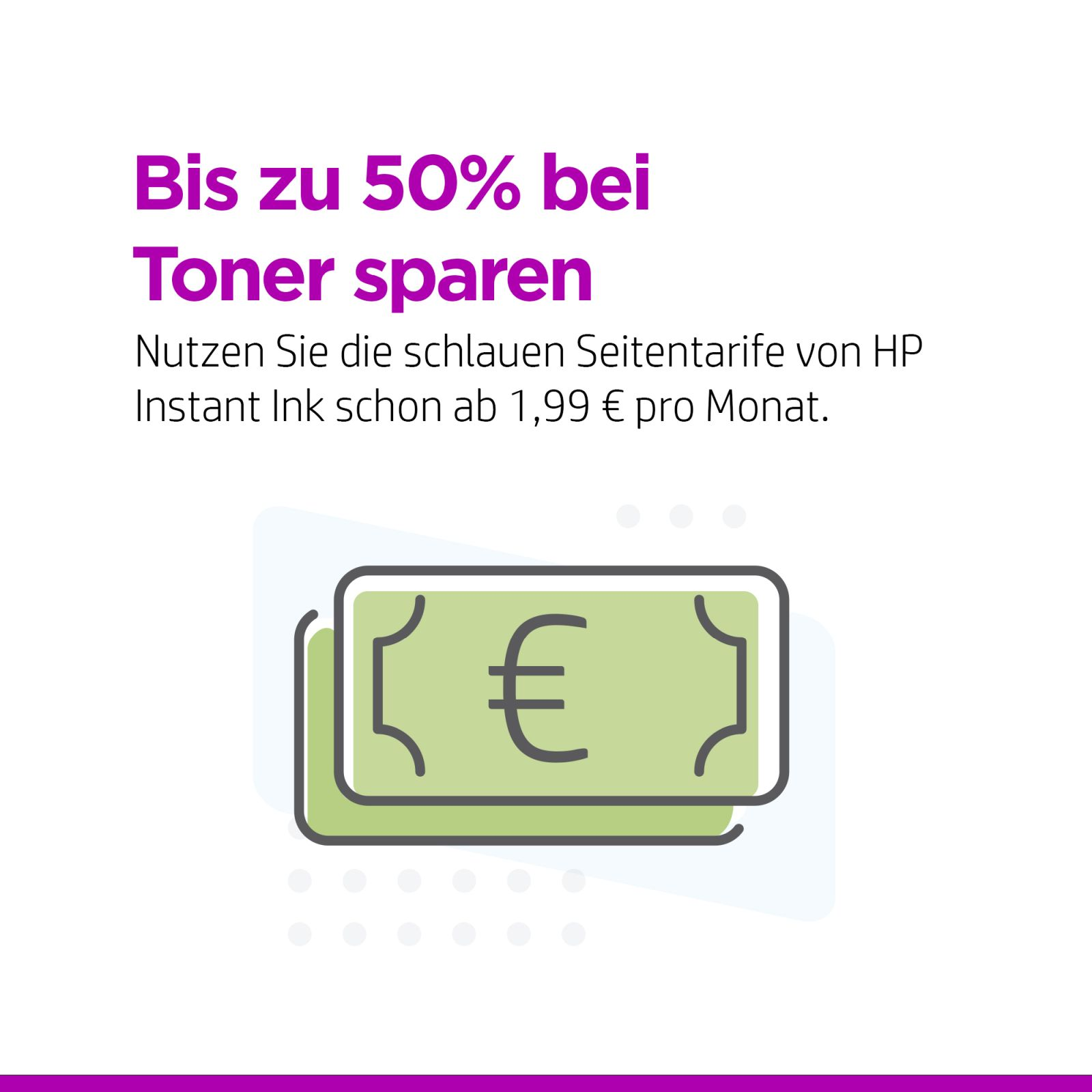 Oszczędź do 50% na tonerze z HP Instant Ink od 1,99€/miesiąc.