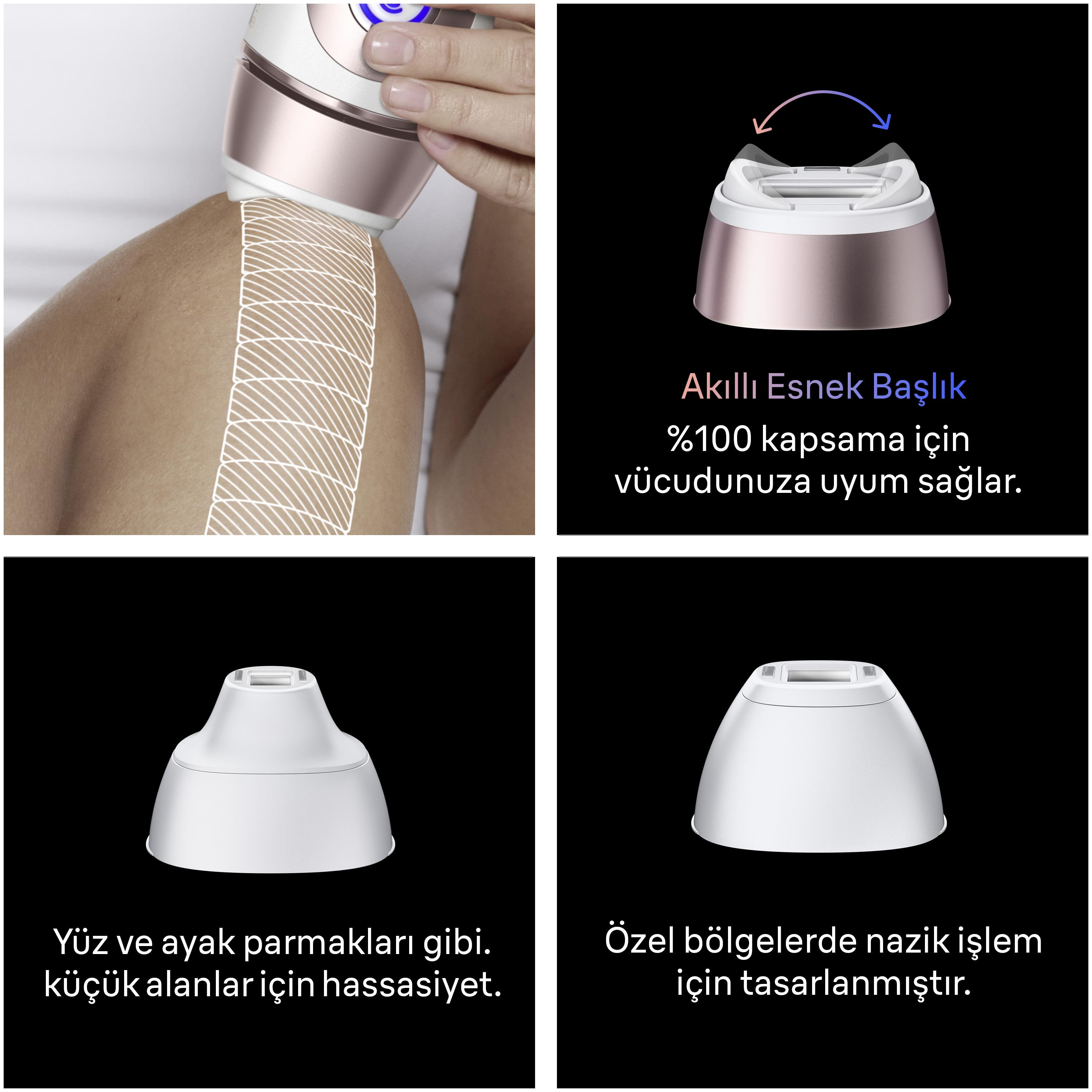 Farklı vücut bölgeleri için çeşitli aparatlara sahip kozmetik cihaz.