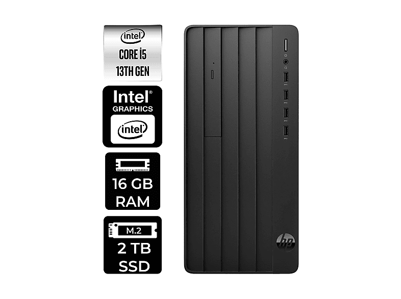 HP Pro Tower 290 G9 B6JD6ESPN303 PER4 Bellek Intel Core i5-13400 16 GB RAM 2 TB SSD FreeDOS Masaüstü Bilgisayar