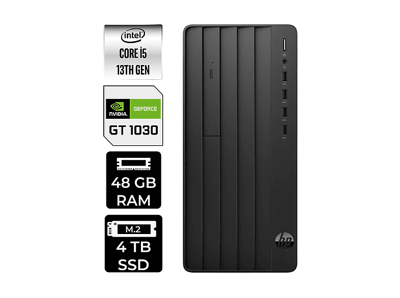HP Pro Tower 290 G9 B70VKATPN408 PER4 Bellek GT1030/4GB Intel Core i5-13500 48 GB RAM 4 TB SSD FreeDOS Masaüstü Bilgisayar