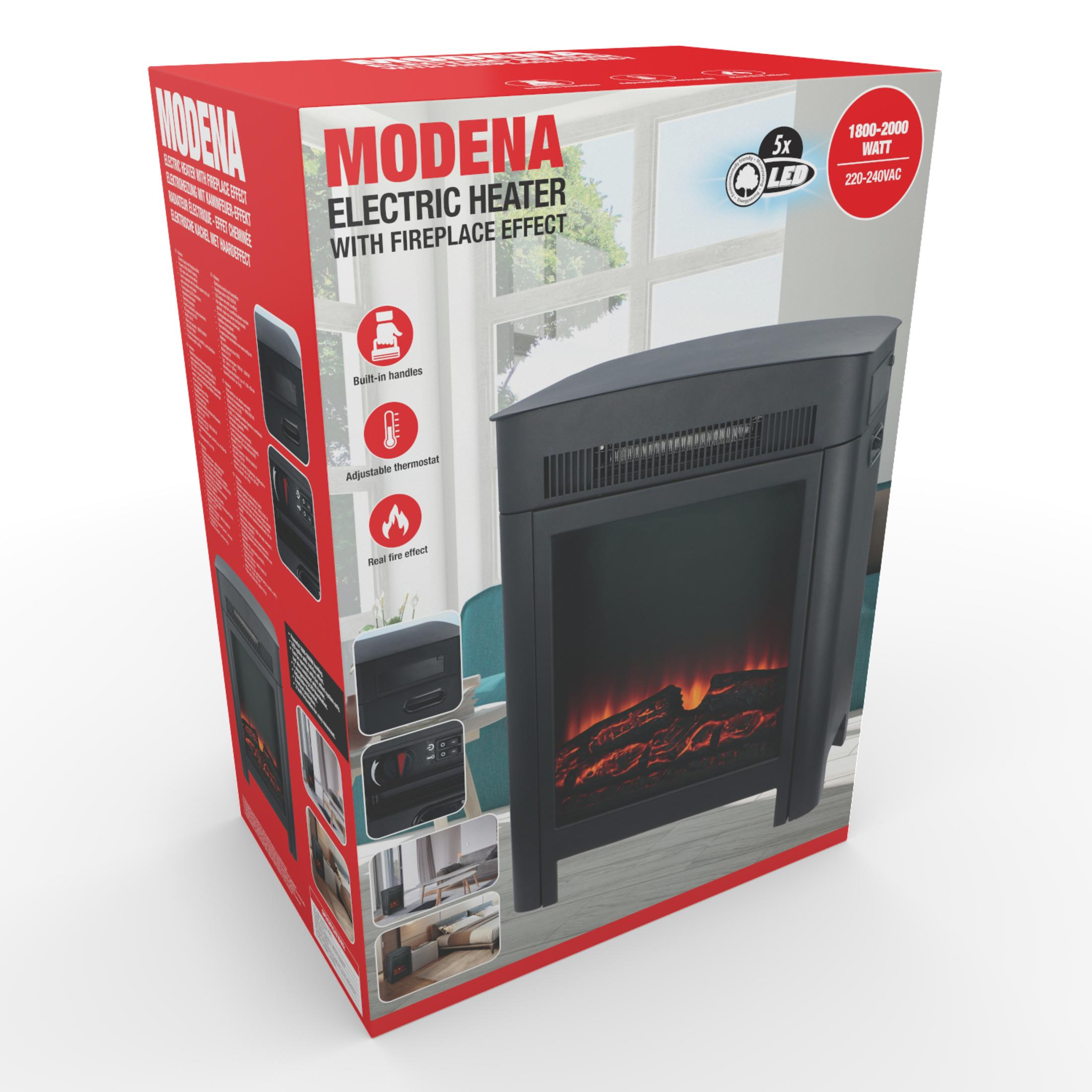 Doos voor elektrische kachel met open haard effect, 1800-2000 watt.
