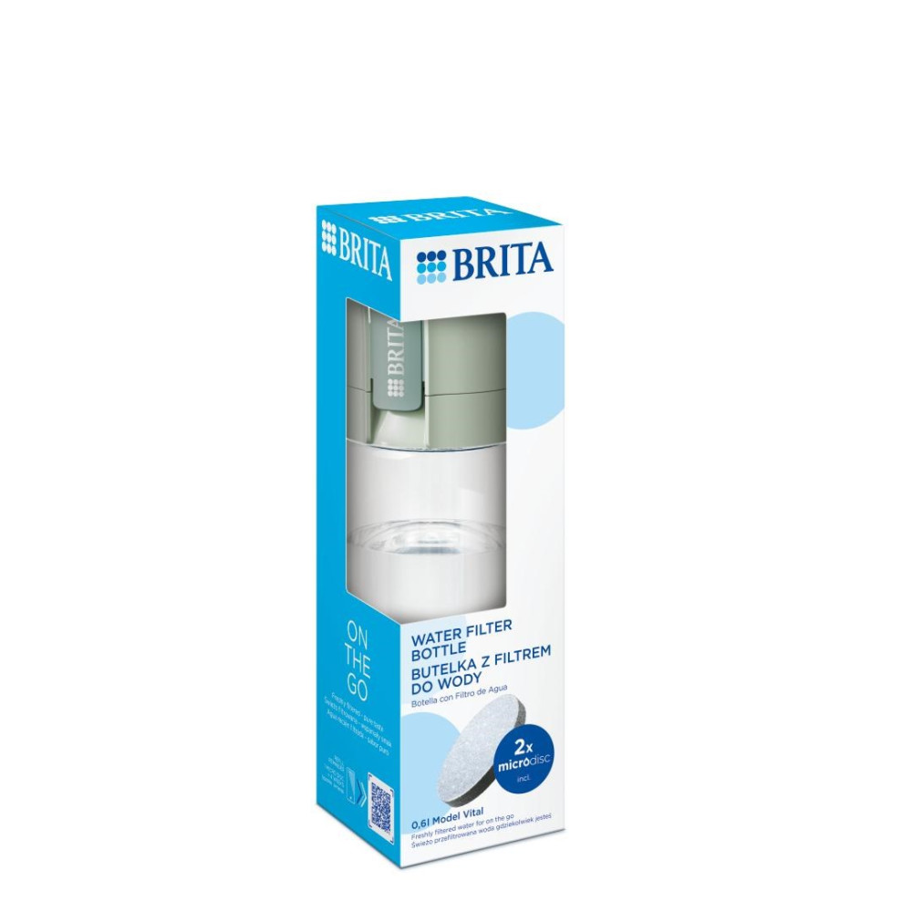 Botella Brita con filtro de agua, 0,6L, con 2x microdisc.