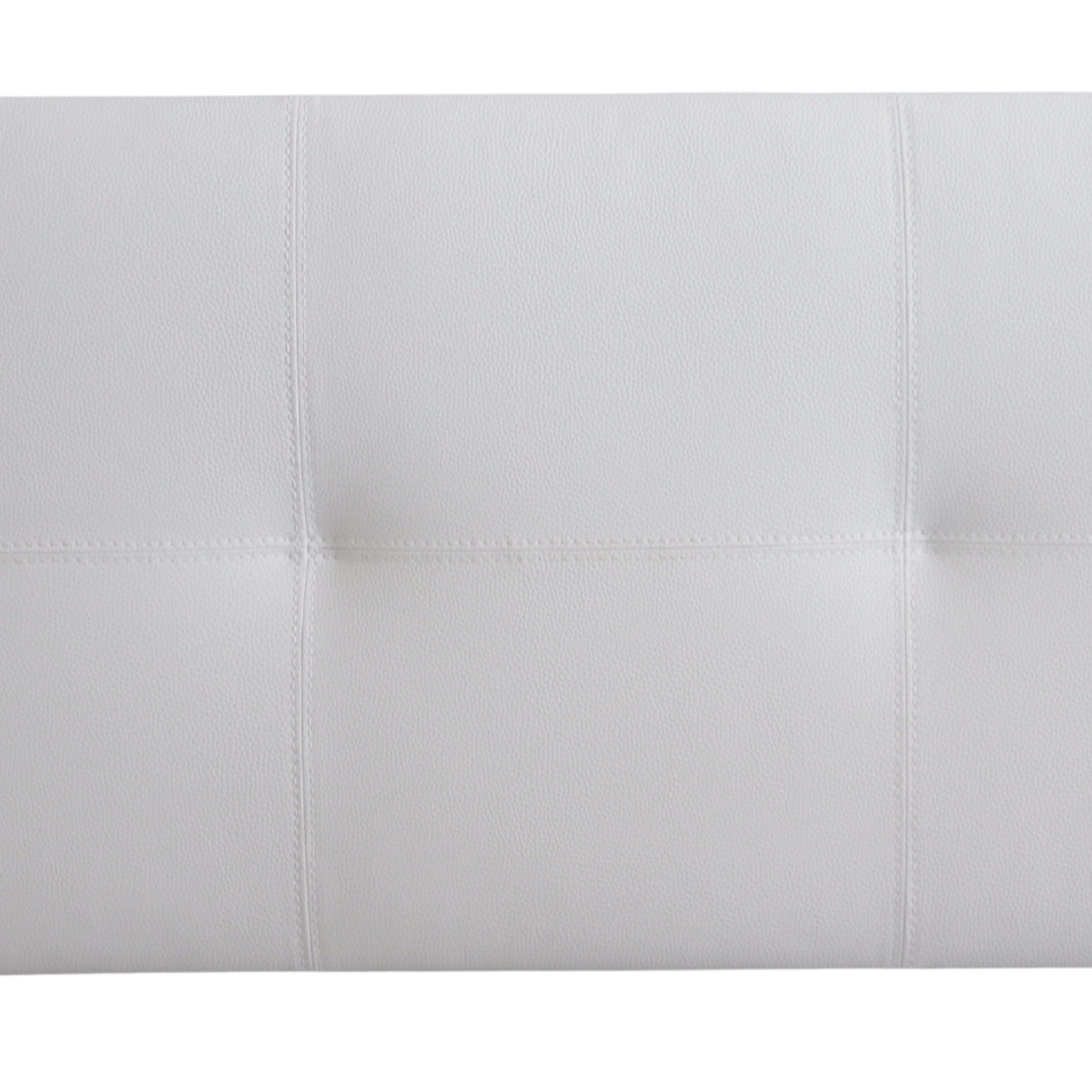 Textura de cuero blanco con costuras verticales y capitoné.