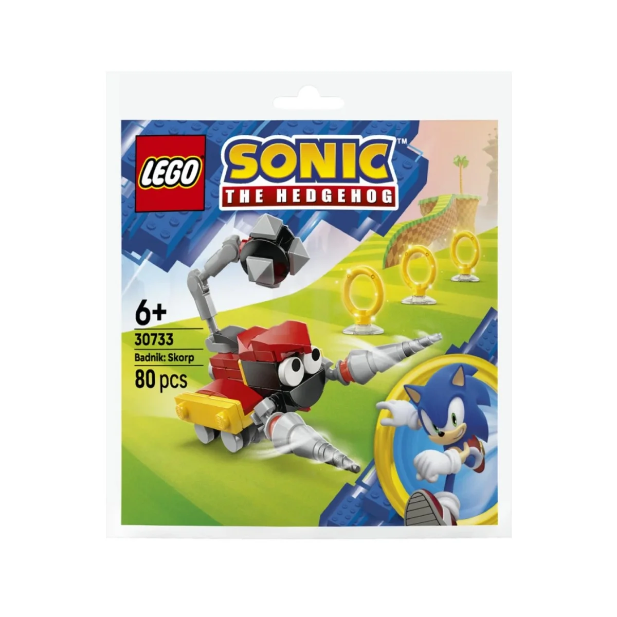 Set LEGO Sonic the Hedgehog con un Badnik rosso e Sonic.