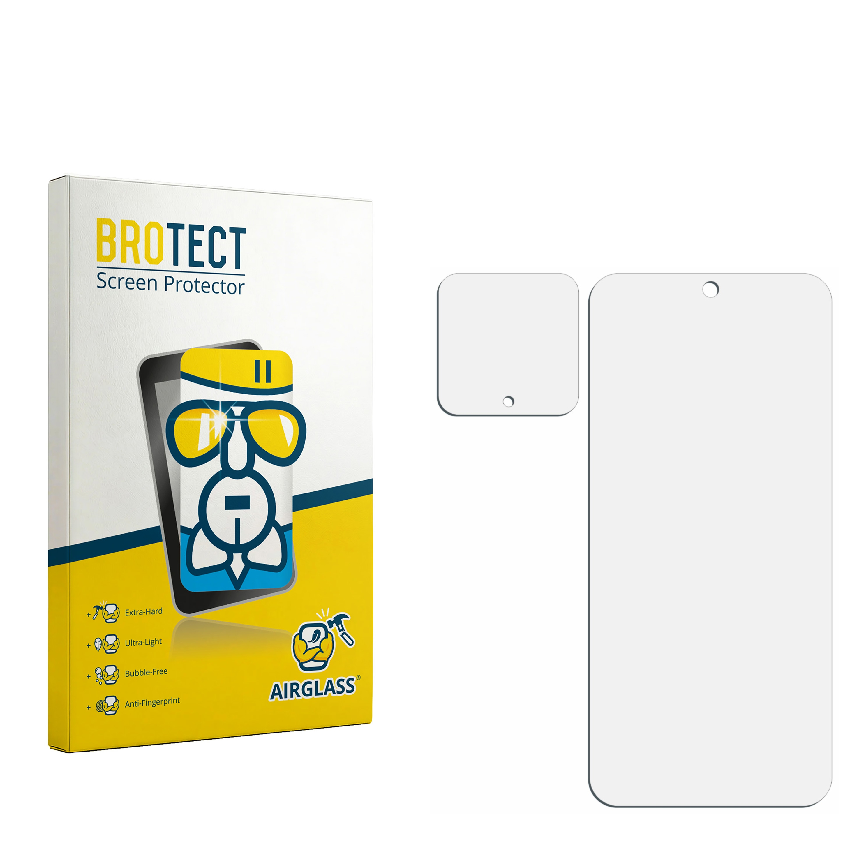 BROTECT Screen Protector Verpackung mit zwei Displayschutzfolien.