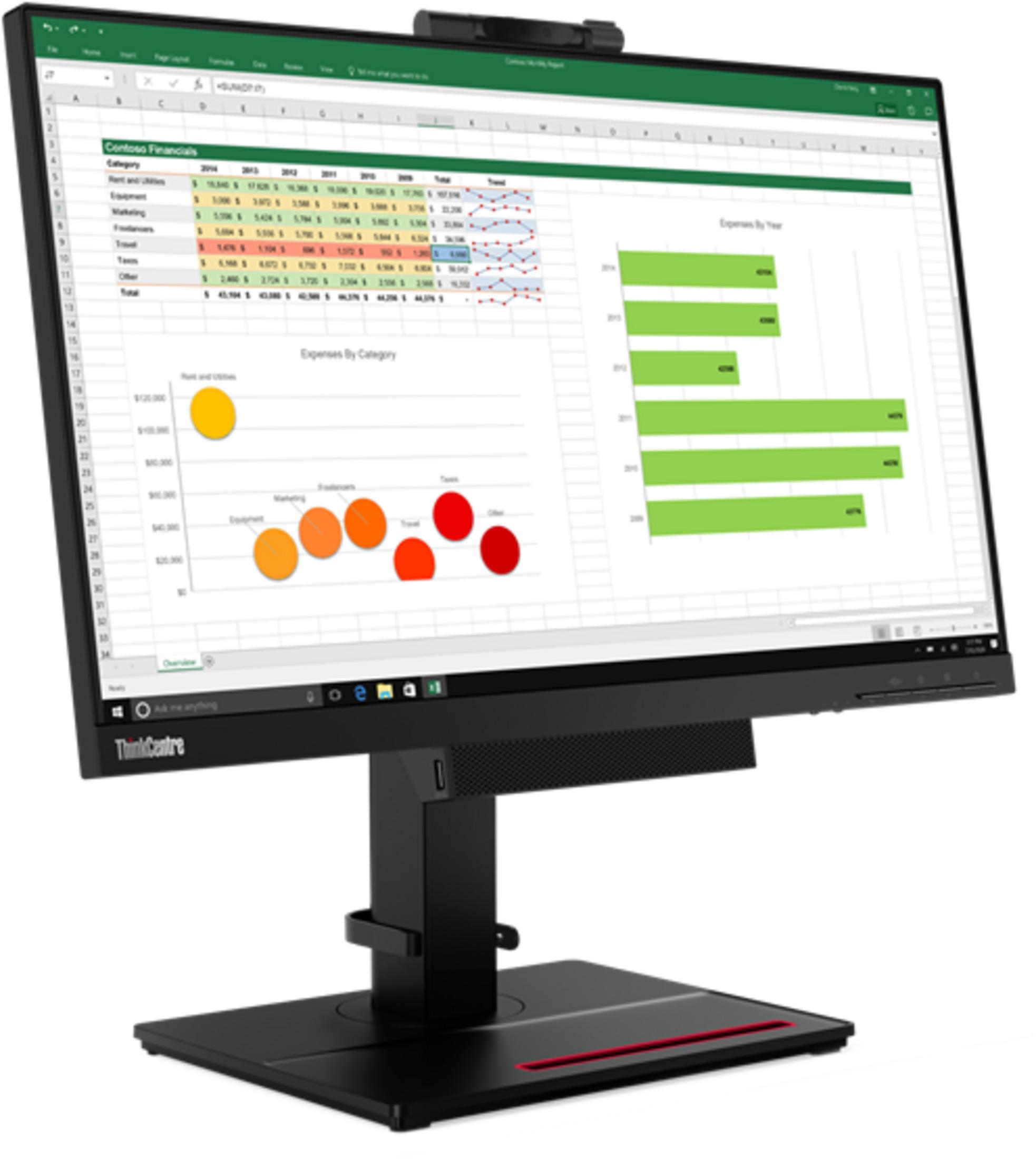 Ein Computerbildschirm zeigt Tabellenkalkulationen und Diagramme, darunter eine Tabelle und ein Blasendiagramm.