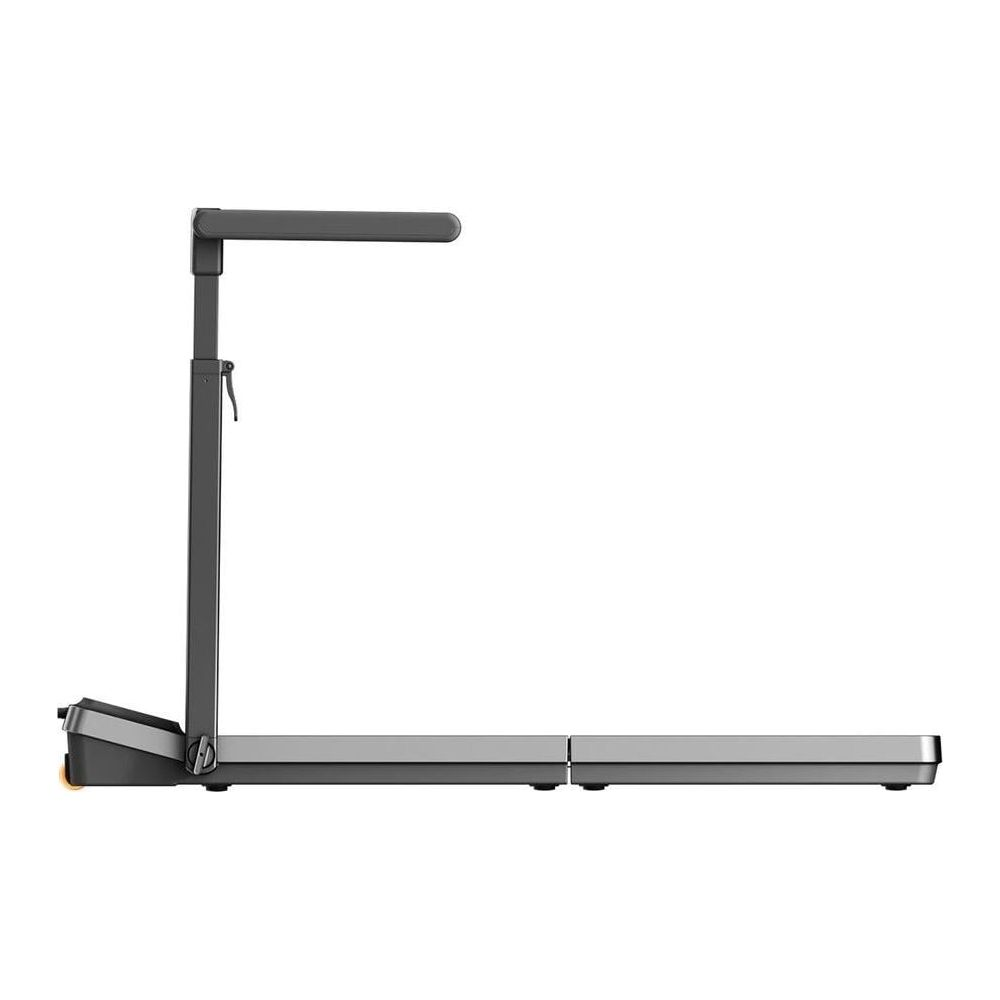 Szare urządzenie w kształcie litery L z płaską podstawą i pionowym stojakiem.