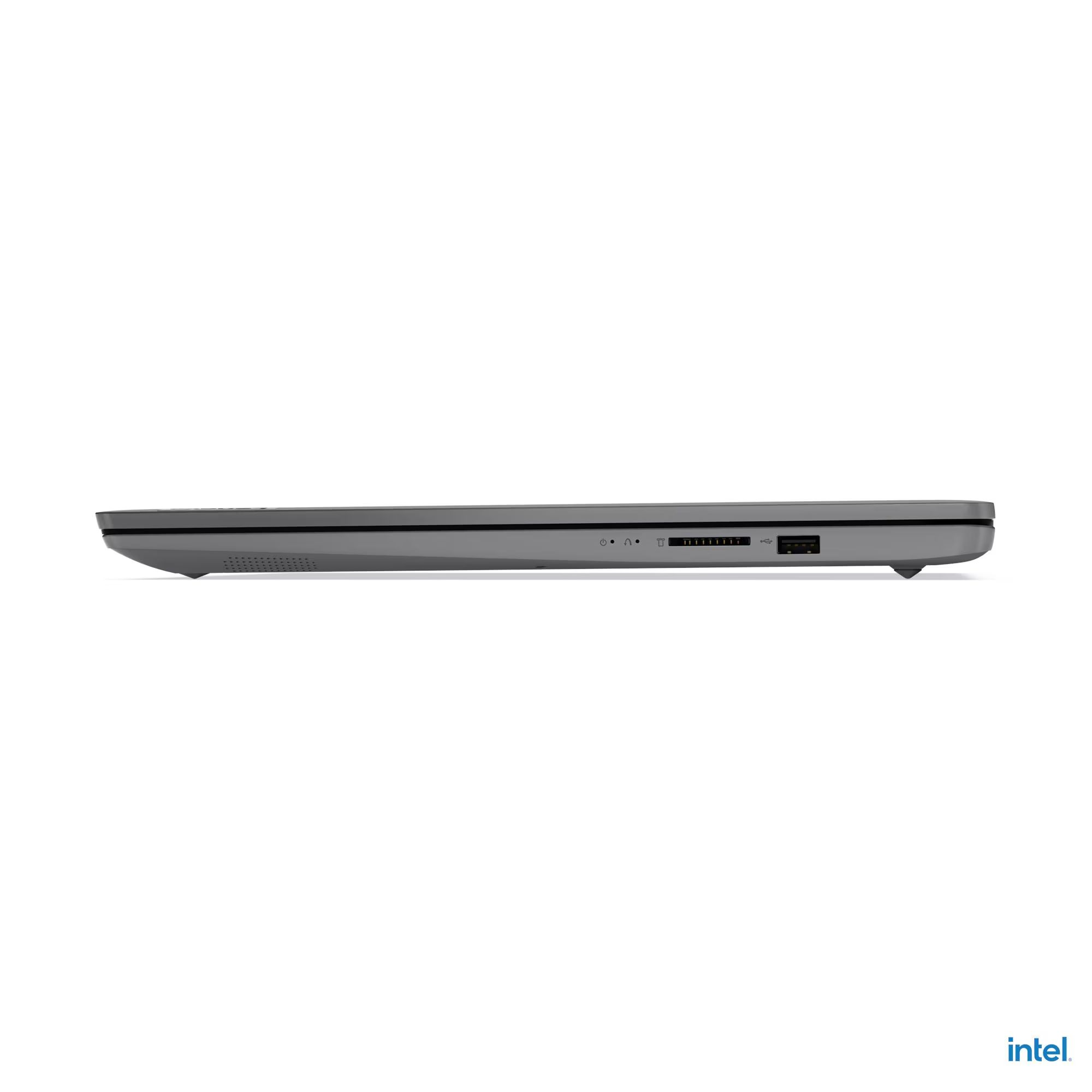 Grauer Laptop-Rand mit Anschlüssen: USB, SD-Kartenleser, Netzteil.