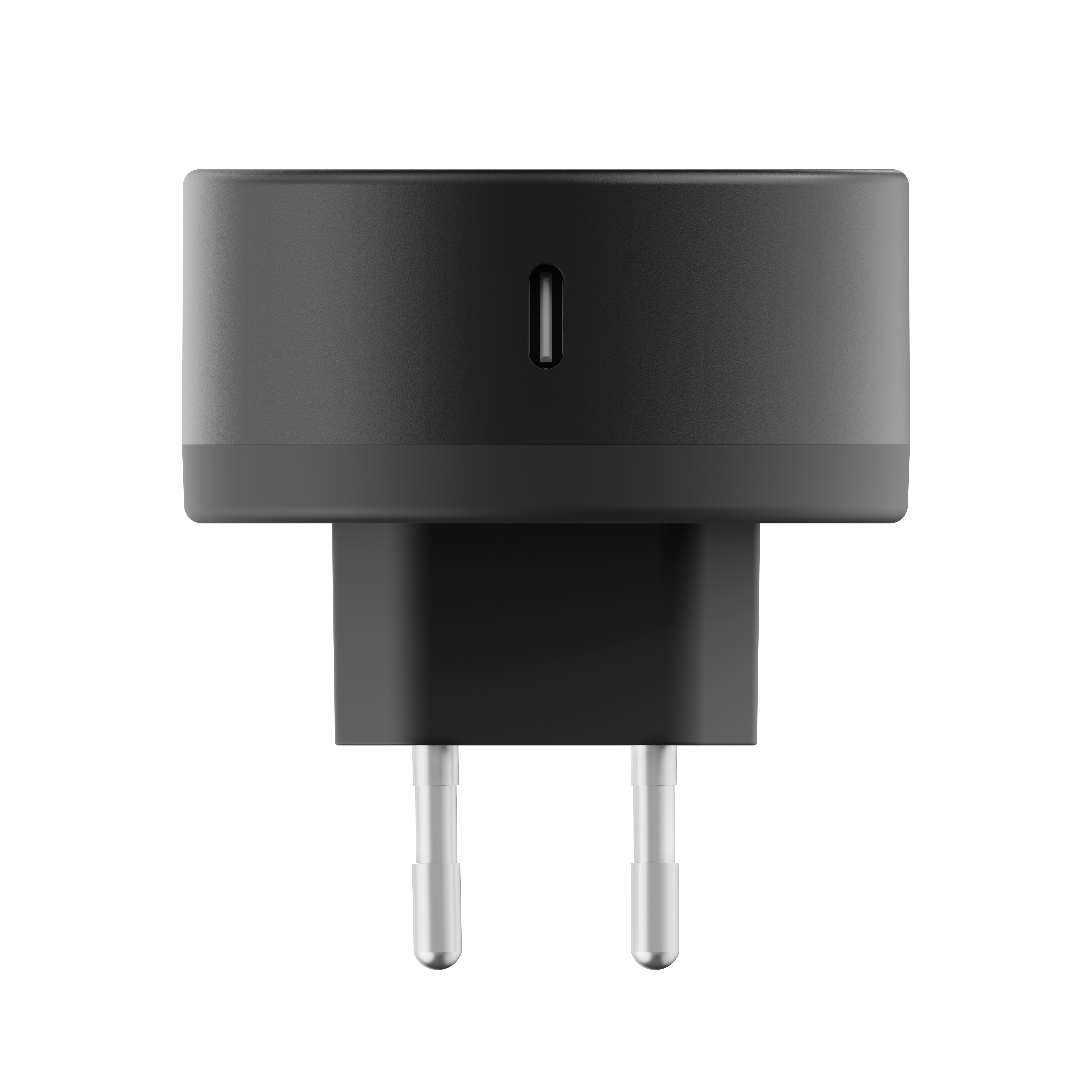 Adattatore USB nero con due poli e una fessura stretta in alto.