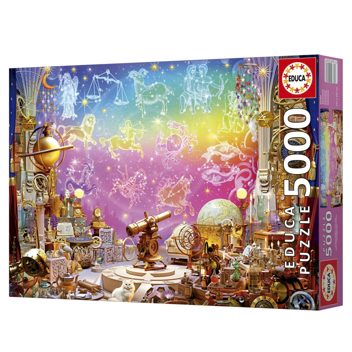 Ein Educa 5000-Teile-Puzzle mit Sternbildern und astronomischen Instrumenten.