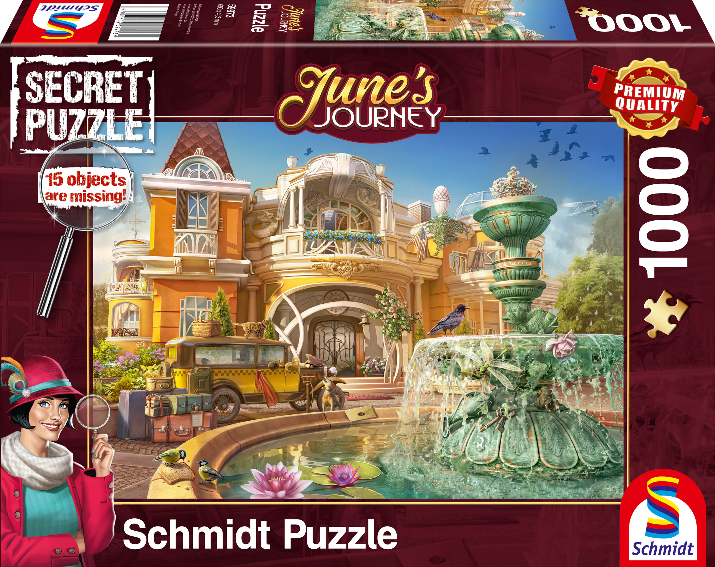 Caja de rompecabezas 'Secret Puzzle', Viaje de Junio, 1000 piezas.