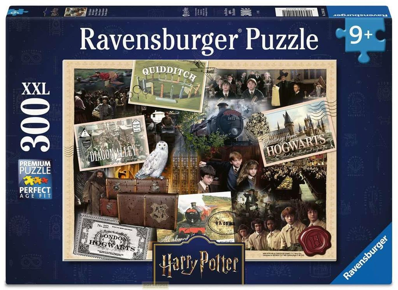 Puzzle Ravensburger Harry Potter da 300 pezzi con scene dei film.