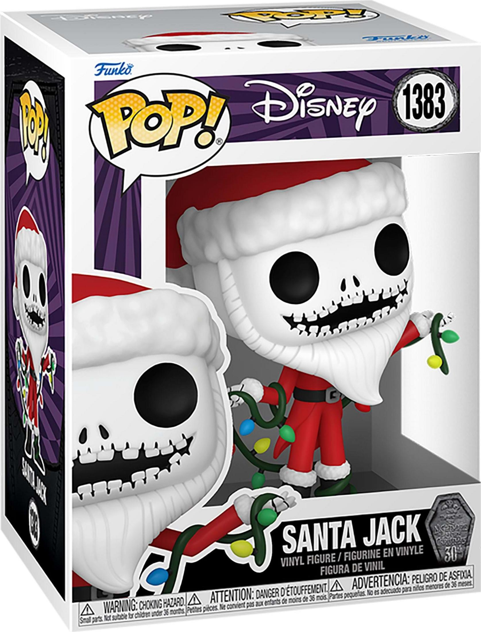 Funko Pop! Figura di Santa Jack in scatola, con filo di luci.