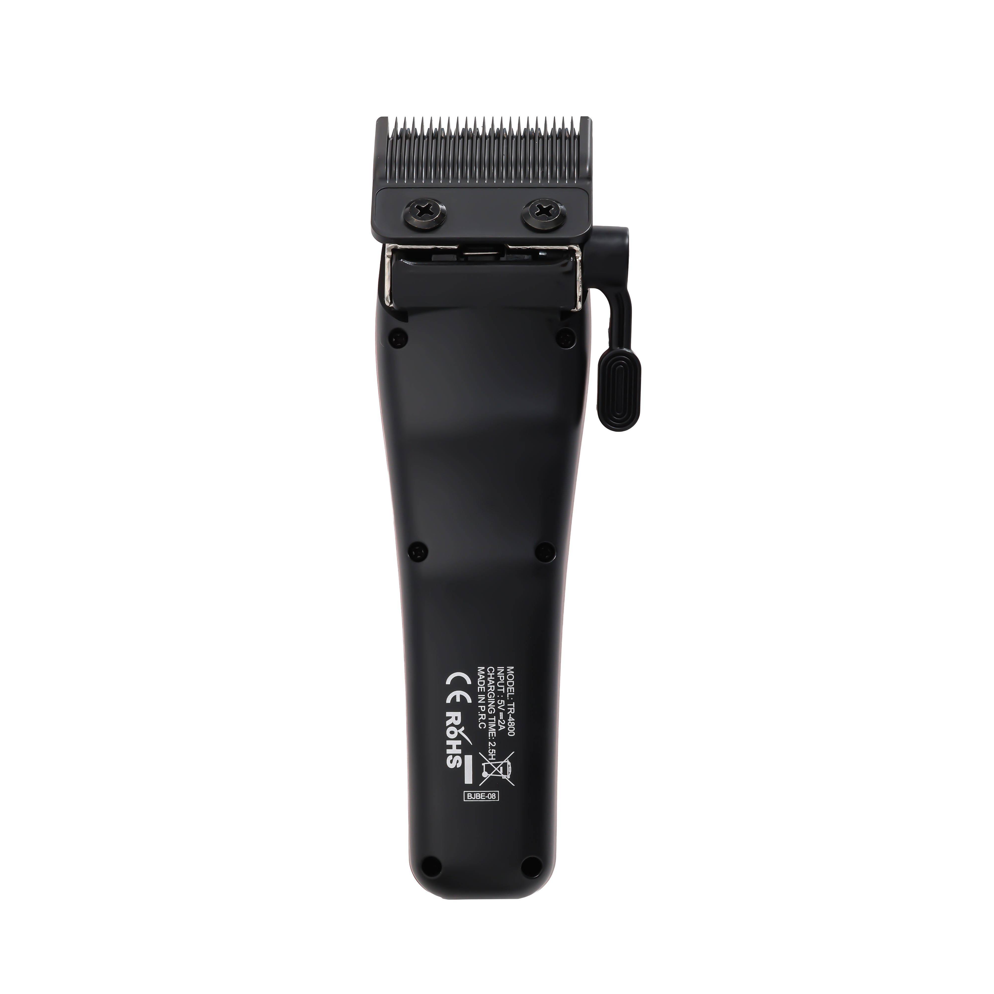 Siyah saç kesme makinesi, bıçaklı ve ayar kollu. TR-4800 model.