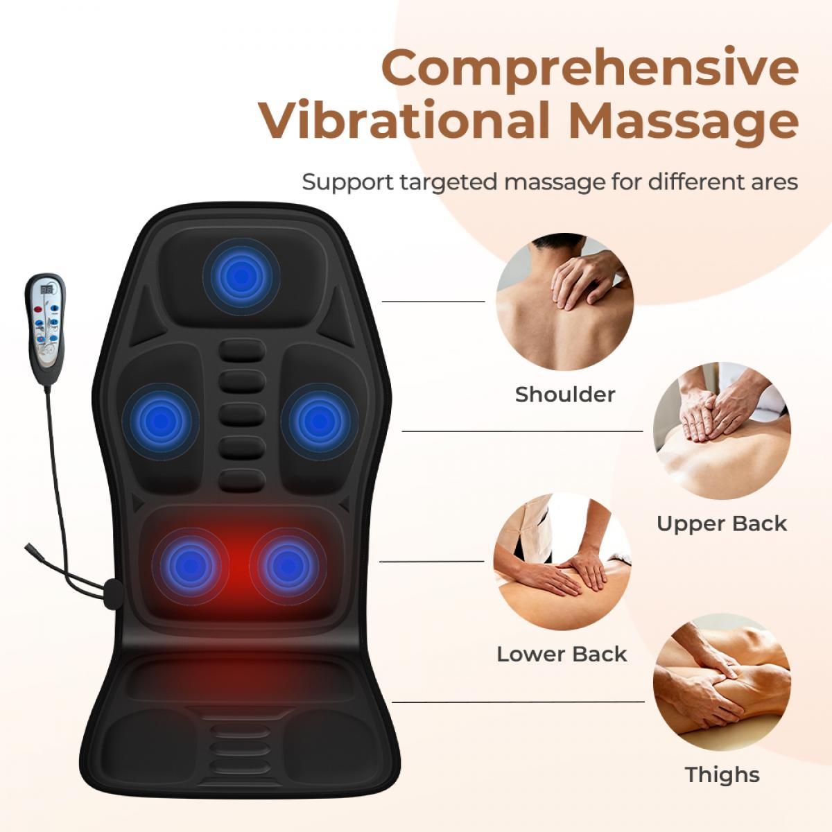 Massagegerät mit Heizung für Schultern, oberen und unteren Rücken, Oberschenkel.