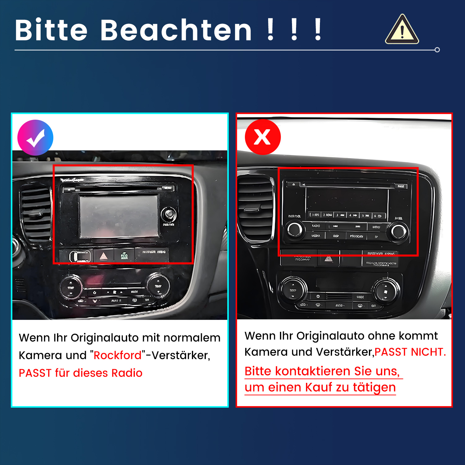 Zwei Autoradios im Vergleich: Eines passt, das andere nicht.