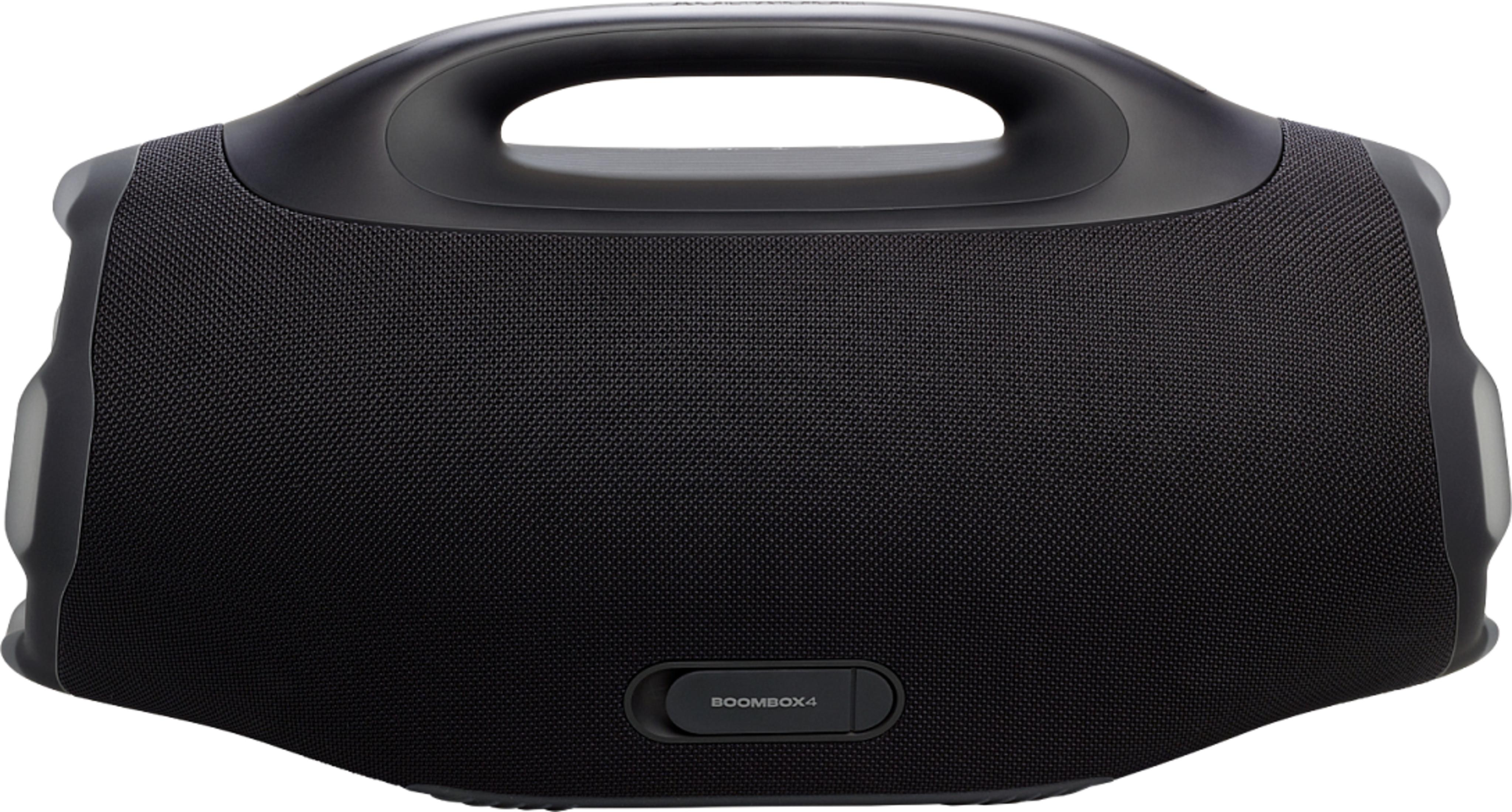 Czarny głośnik Boombox 4 z uchwytem.