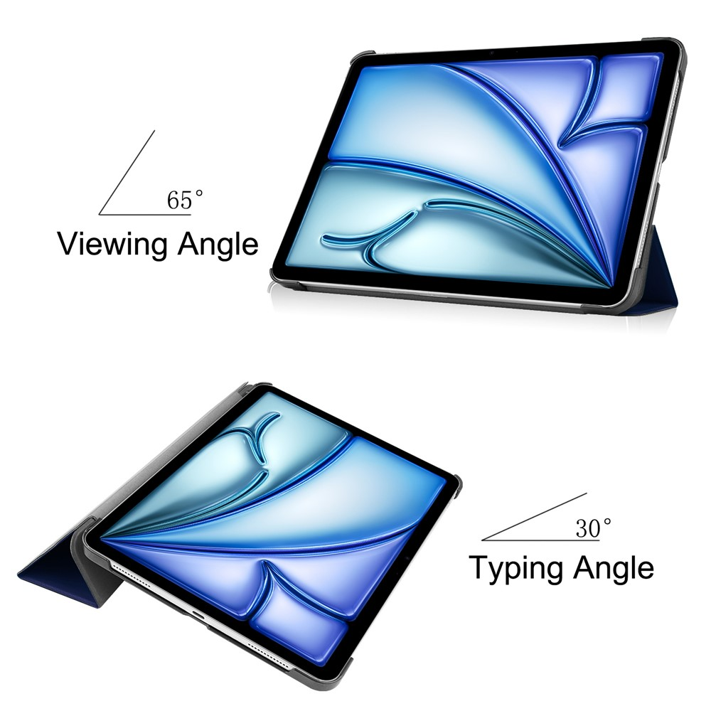 Tablet in Hülle, zeigt 65° Ansicht und 30° Tippwinkel.