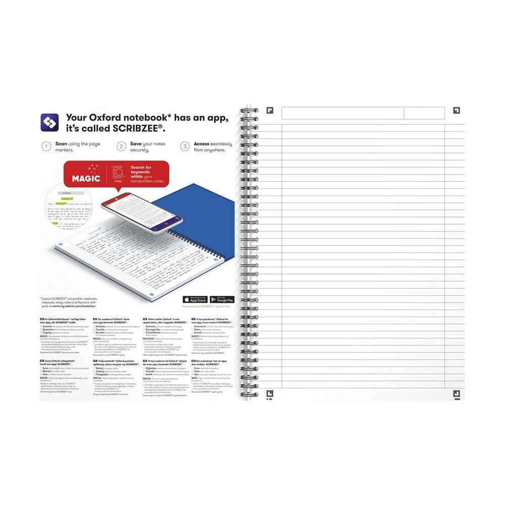 Oxford Notizbuch mit SCRIBZEE App: scannen, speichern und handschriftliche Notizen suchen.