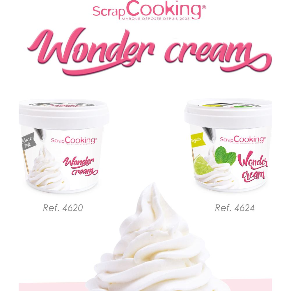 Zwei Dosen weiße Wonder Cream, eine mit Zitrone, eine mit Minze. Ref. 4620, 4624.