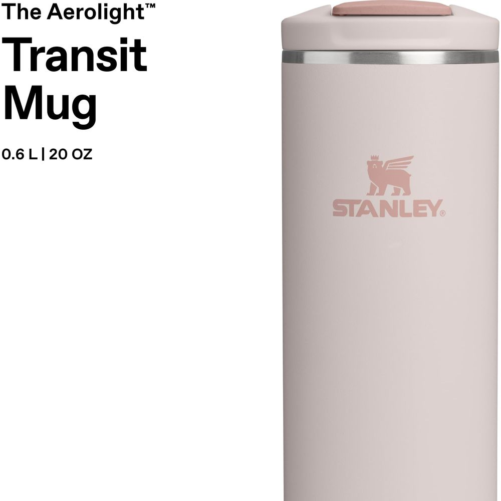 Logolu soluk pembe Stanley Aerolight Transit kupa.