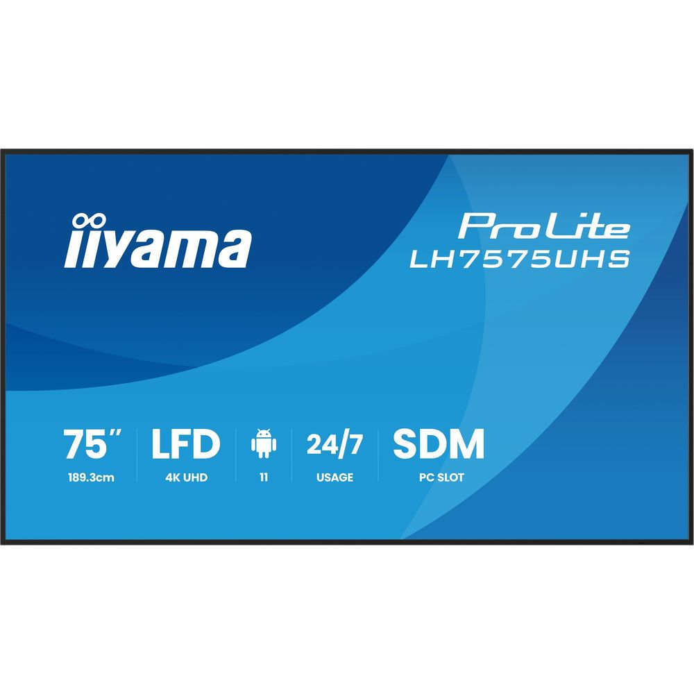 Wyświetlacz iiyama LFD ProLite LH7575UHS 75 cali.