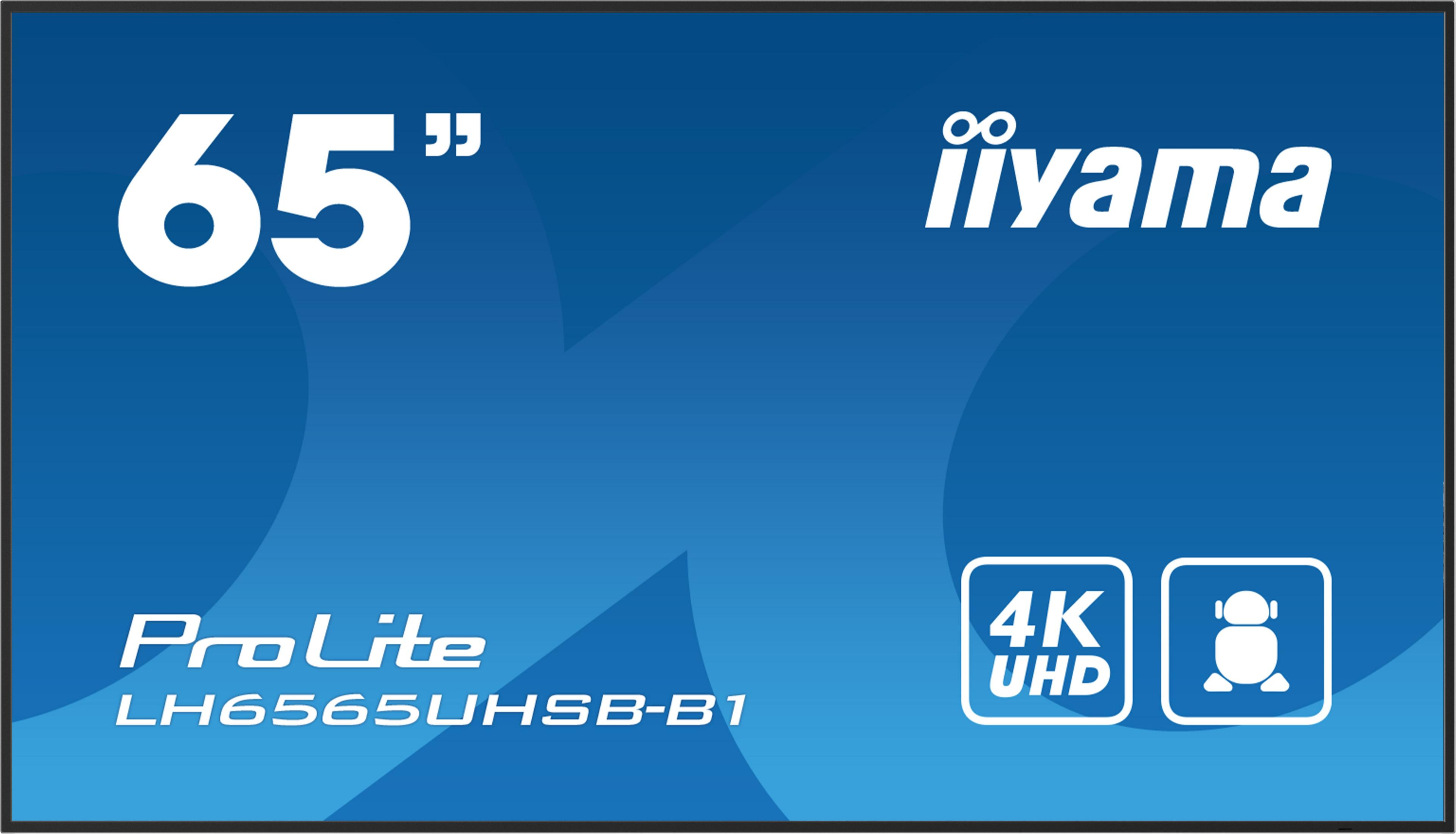 Monitor 65-calowy z rozdzielczością 4K UHD firmy iiyama.
