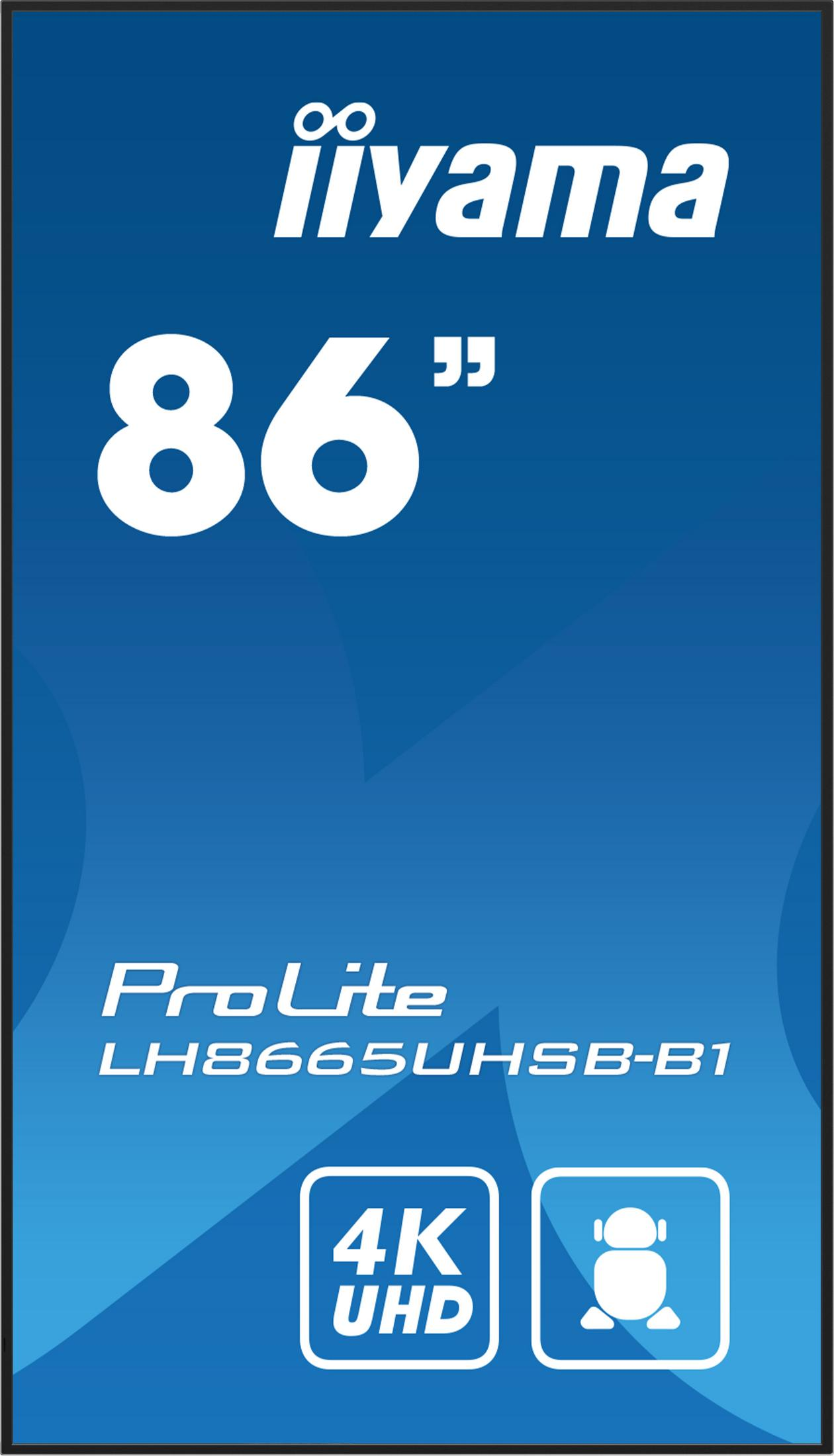 Monitor Iiyama ProLite LH8665UHSB-B1 4K UHD 86 cali.